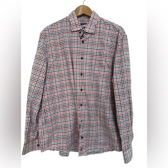 johnnie-O Red & white Plaid Button Down Shirt - Picture 6 of 6